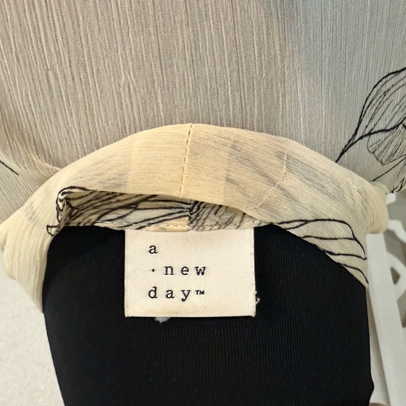a new day Cream and Gray Long Sleeve Dress - Picture 7 of 8
